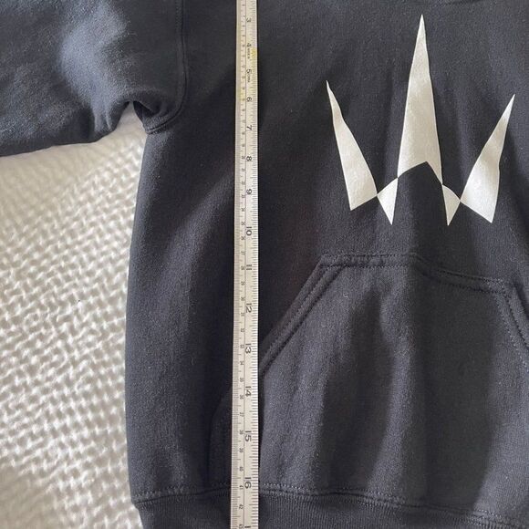 Gildan Boy Kids Pullover Black Jacket Hoodie Sweatshirt XS - Youth (4-5) - Picture 5 of 9